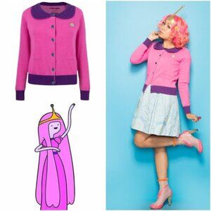 NWT WeLoveFine Cartoon Network Adventure Time Princess Bubblegum Cardigan